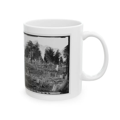 Richmond, Va. Graves Of Confederate Soldiers In Oakwood Cemetery, With Board Markers (U.S. Civil War) White Coffee Mug