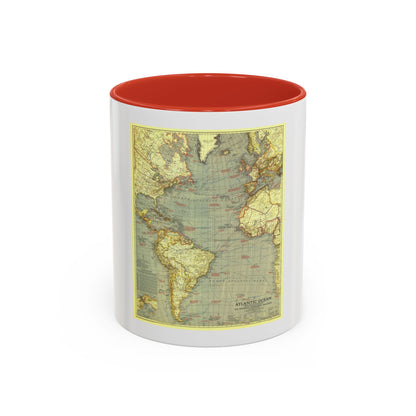 Atlantic Ocean (1939) (Map) Accent Coffee Mug
