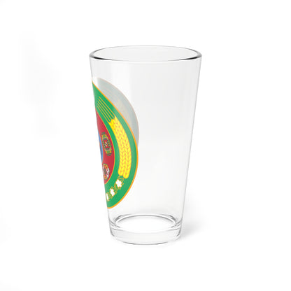 Emblem of Turkmenistan 2000-2003 (Turkmenistan) (Coat of Arms) Pint Glass 16oz