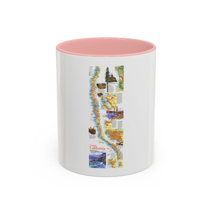 USA - Coastal California (1993) (Map) Accent Coffee Mug