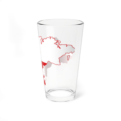 Flag map of Cantabria (Spain) Pint Glass 16oz