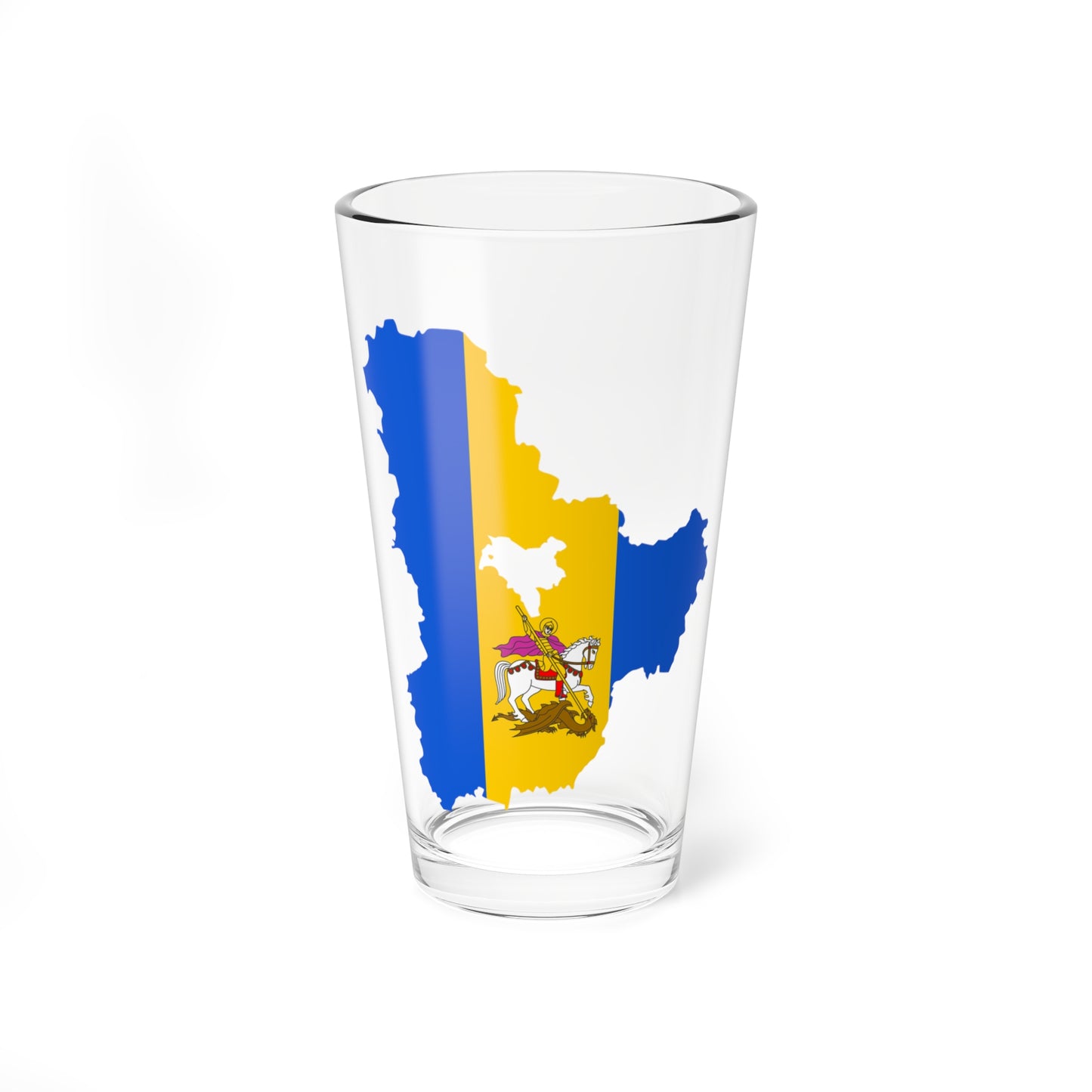 Flag-map of Kiev Oblast (Ukraine) Pint Glass 16oz