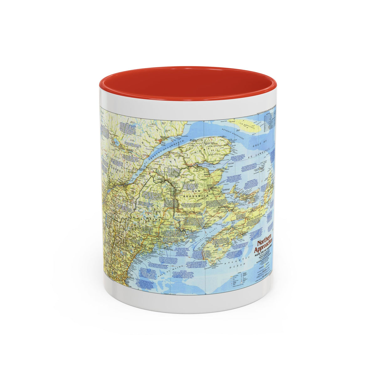 USA - Northern Approaches 1 (1985) (Map) Accent Coffee Mug