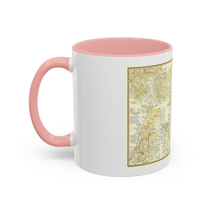 Middle East - Lands of the Bible Today (1956) (Map) Accent Coffee Mug