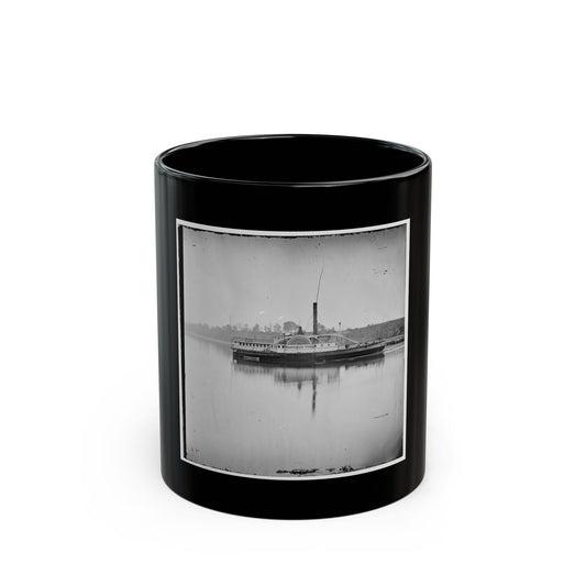 Appomattox River, Va.  U.S.S. Transport Washington Irving (U.S. Civil War) Black Coffee Mug