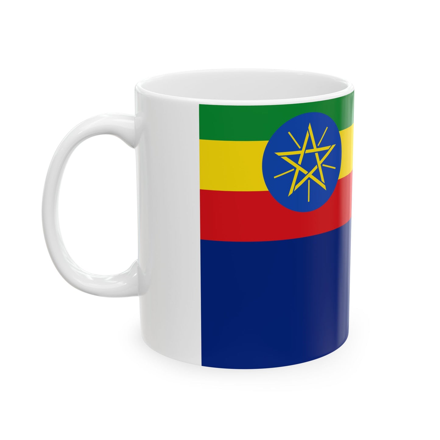 War Ensign of Ethiopia FDRE (Ethiopia) White Coffee Mug