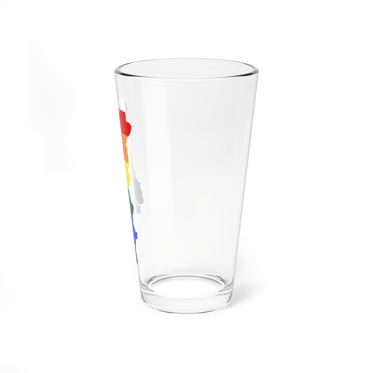 LGBT flag map of Portugal (Portugal) Pint Glass 16oz