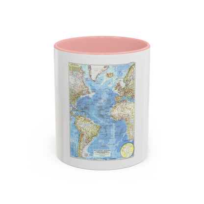 Atlantic Ocean (1955) (Map) Accent Coffee Mug