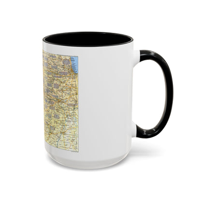 USA - Central Plains 1 (1985) (Map) Accent Coffee Mug