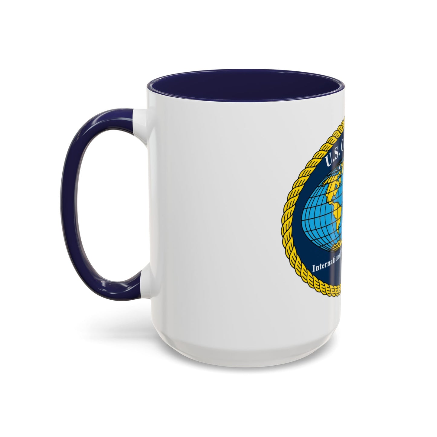 USCG International Port Security Program (U.S. Coast Guard) Accent Coffee Mug