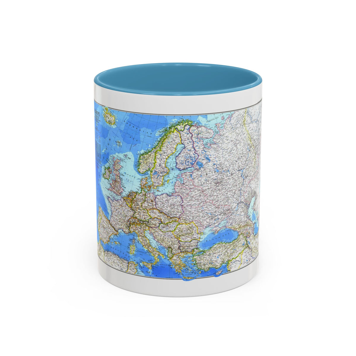 Europe (1983) (Map) Accent Coffee Mug