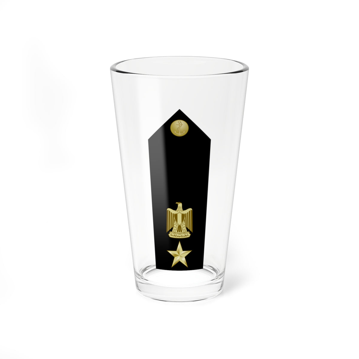 EgyptianNavyInsignia Commander shoulderboard (Egypt) (Military Rank) Pint Glass 16oz