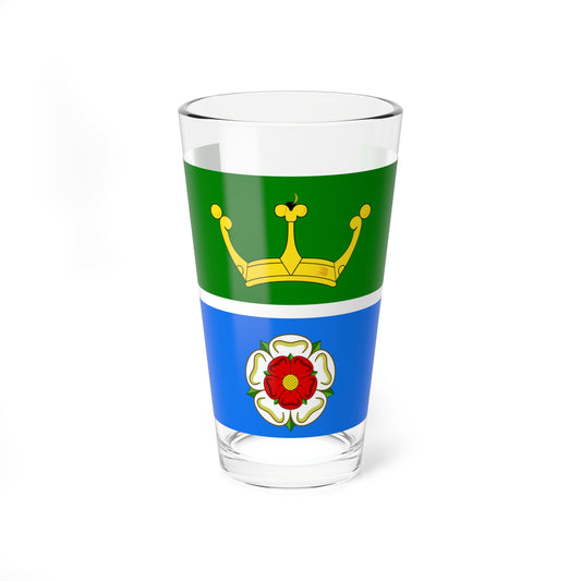 Hampshire green and blue flag (England) Pint Glass 16oz
