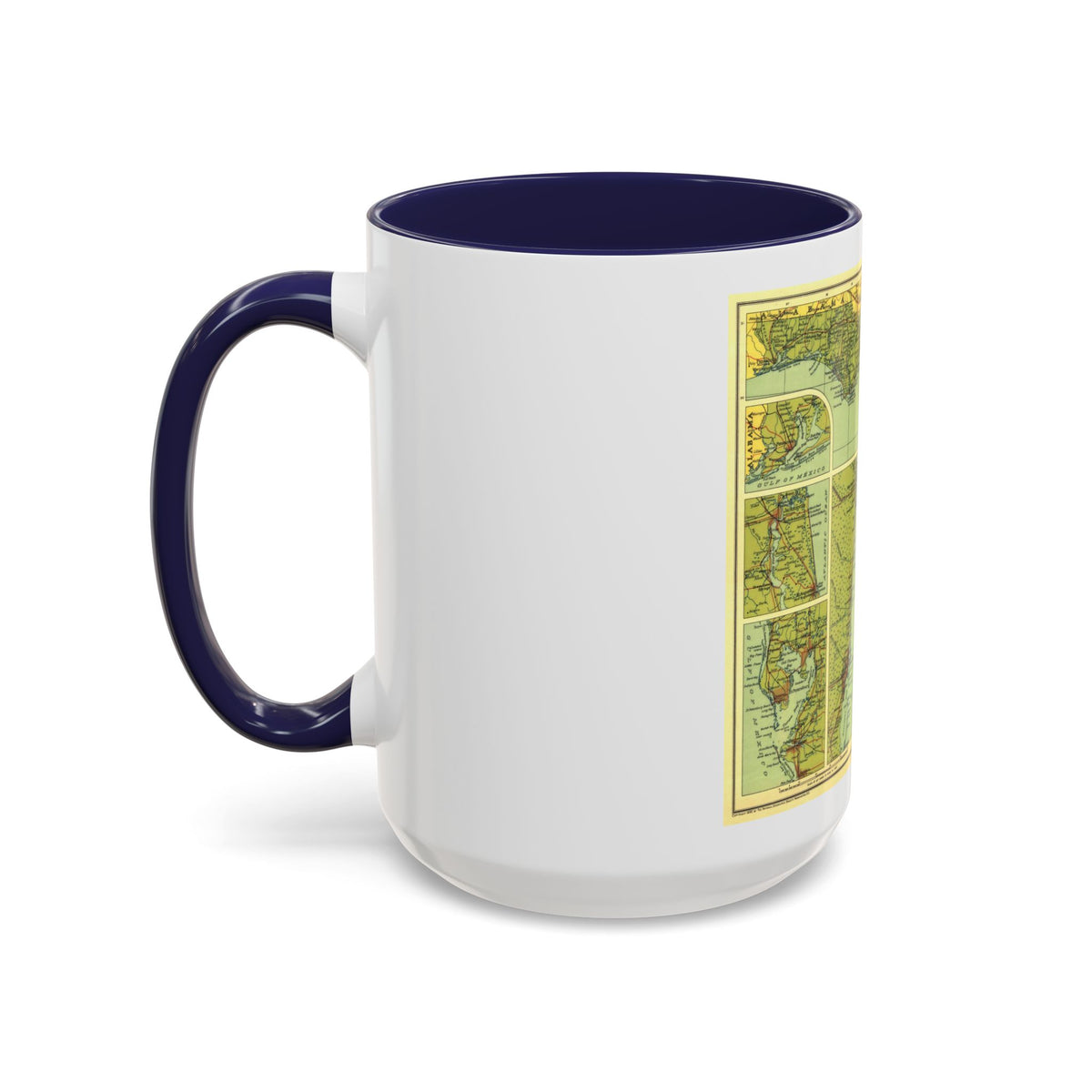 USA - Florida (1930) (Map) Accent Coffee Mug