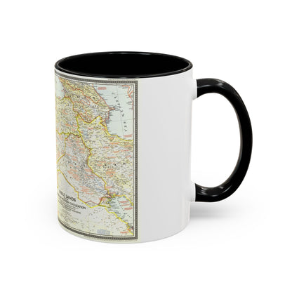 Middle East - Bible Lands and the Cradle of Western Civilization (1946) (Map) Accent Coffee Mug