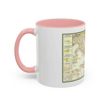 Mediterranean - Classical Lands (1949) (Map) Accent Coffee Mug