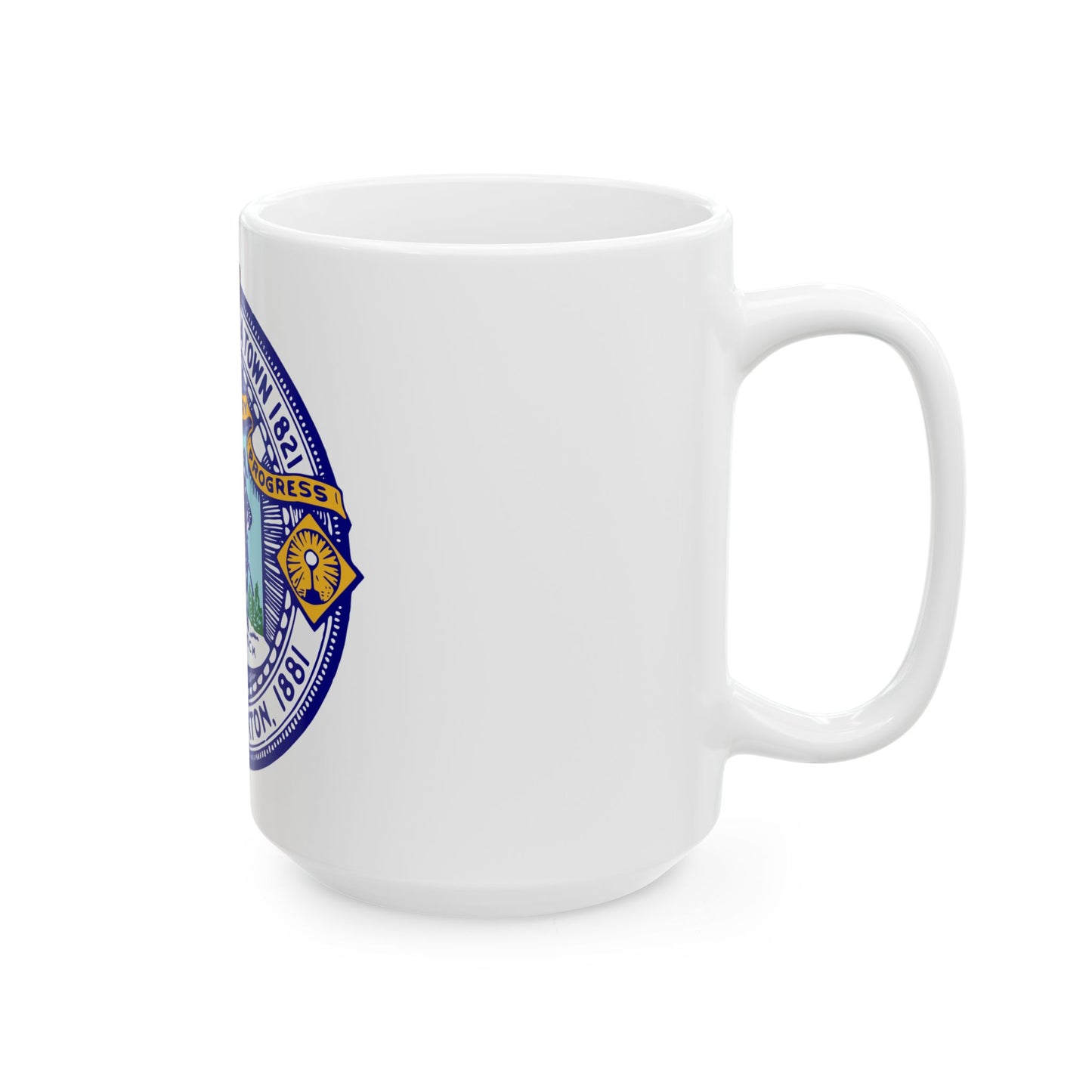 Seal of Brockton Massachusetts - White Coffee Mug