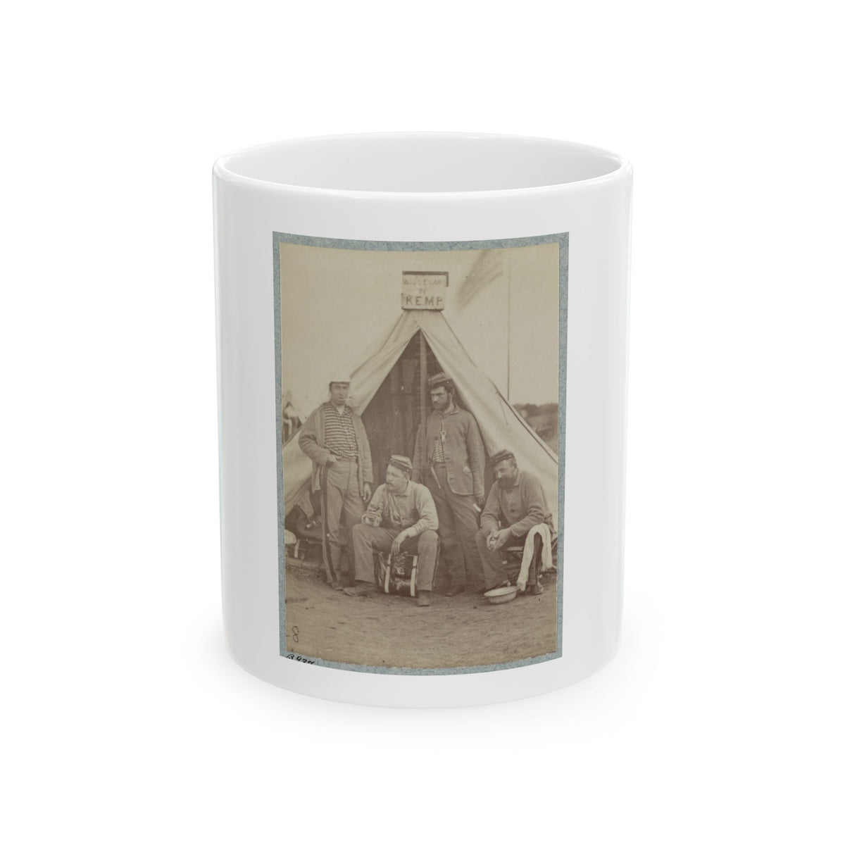 7th New York State Militia, Camp Cameron, D.C., 1861 021 (U.S. Civil War) White Coffee Mug