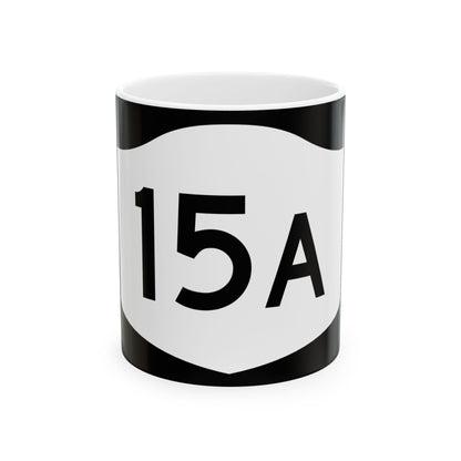 NY-15A (New York) (Road Sign) White Coffee Mug