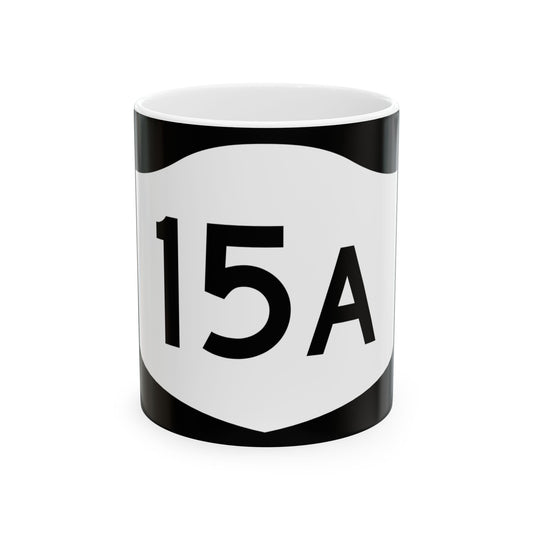 NY-15A (New York) (Road Sign) White Coffee Mug
