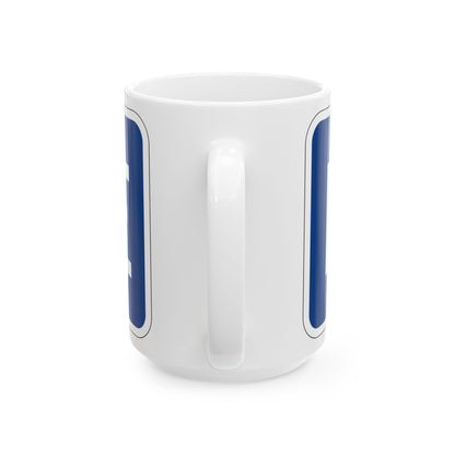 Toll plate blue es (Puerto Rico) (Road Sign) White Coffee Mug