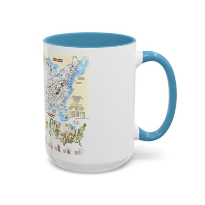 USA - America's Federal Lands (1982) (Map) Accent Coffee Mug