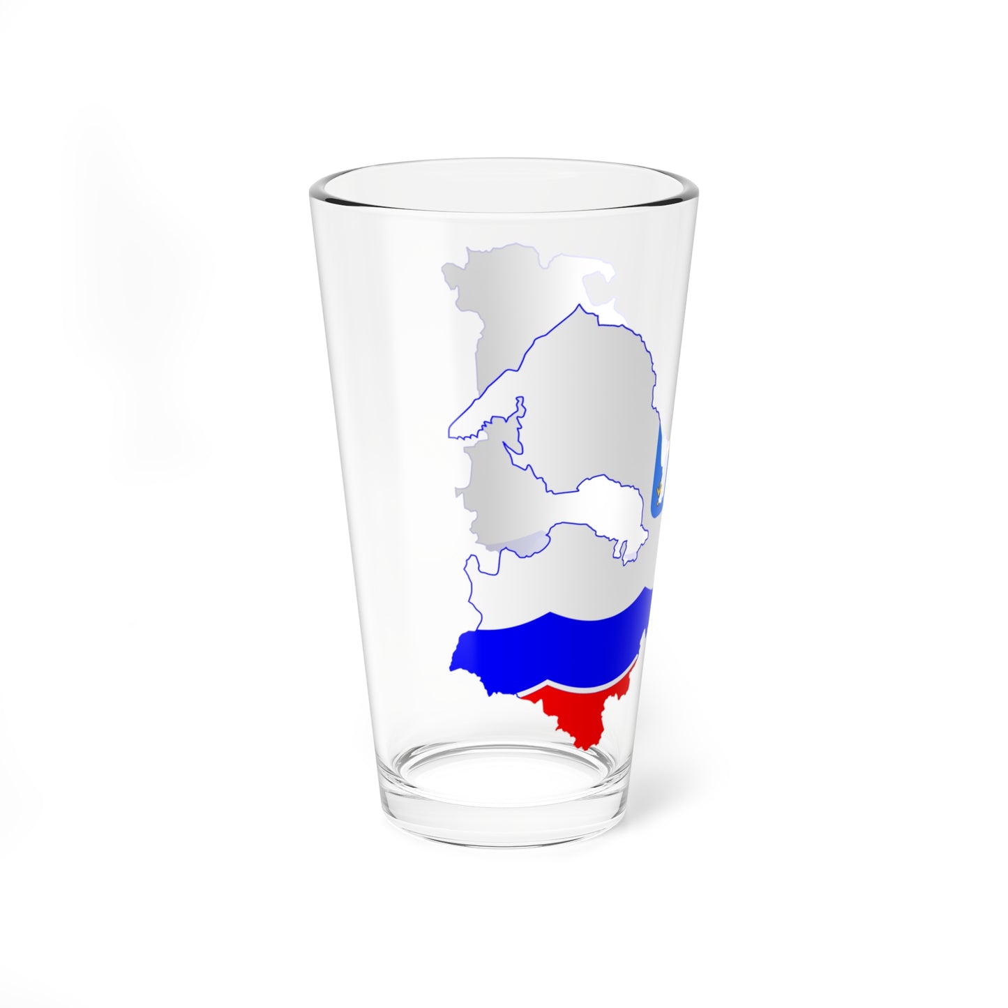 Flag-map of Leningrad Oblast (Russia) Pint Glass 16oz