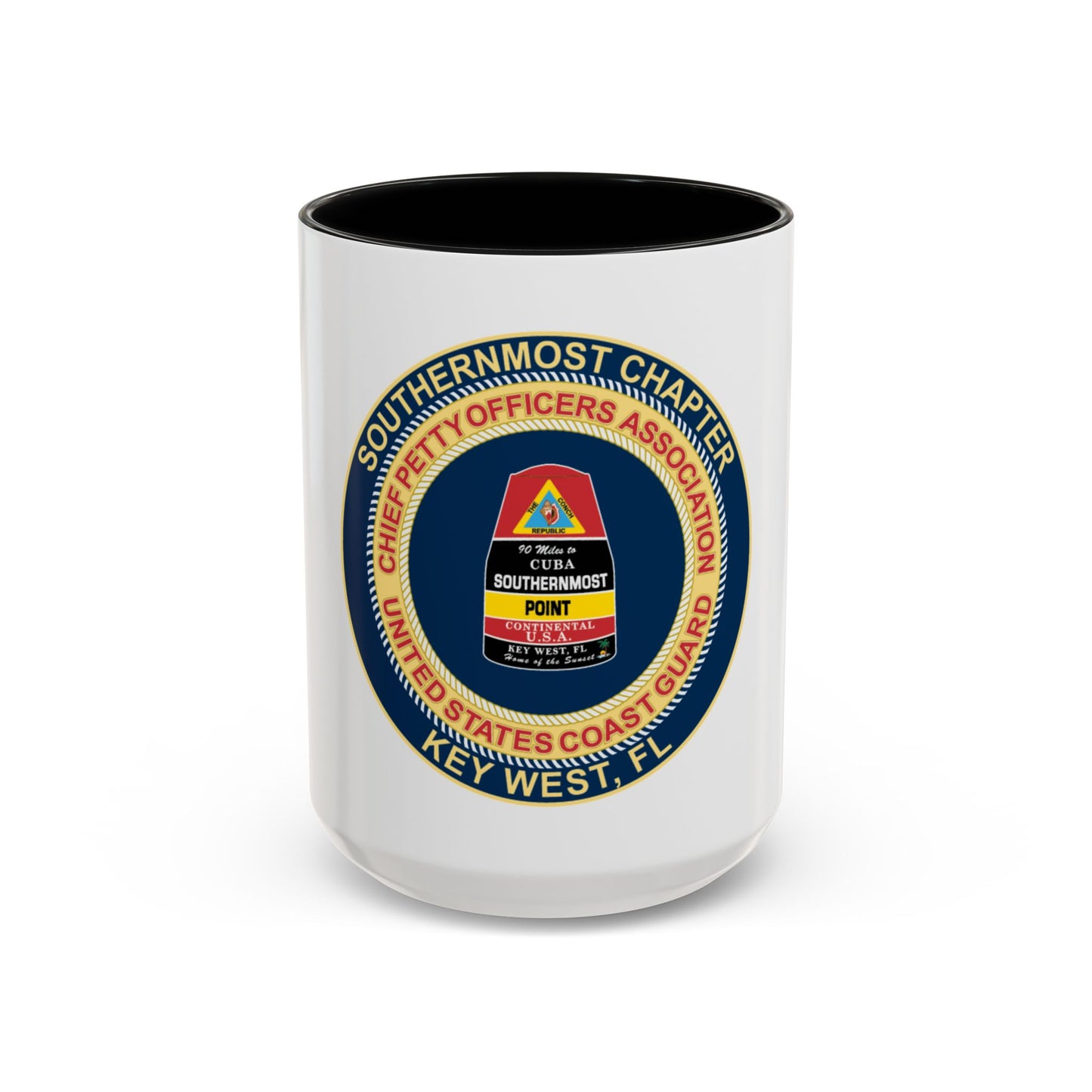 USCG CPOA Key West FL Southernmost Chapter (U.S. Coast Guard) Accent Coffee Mug