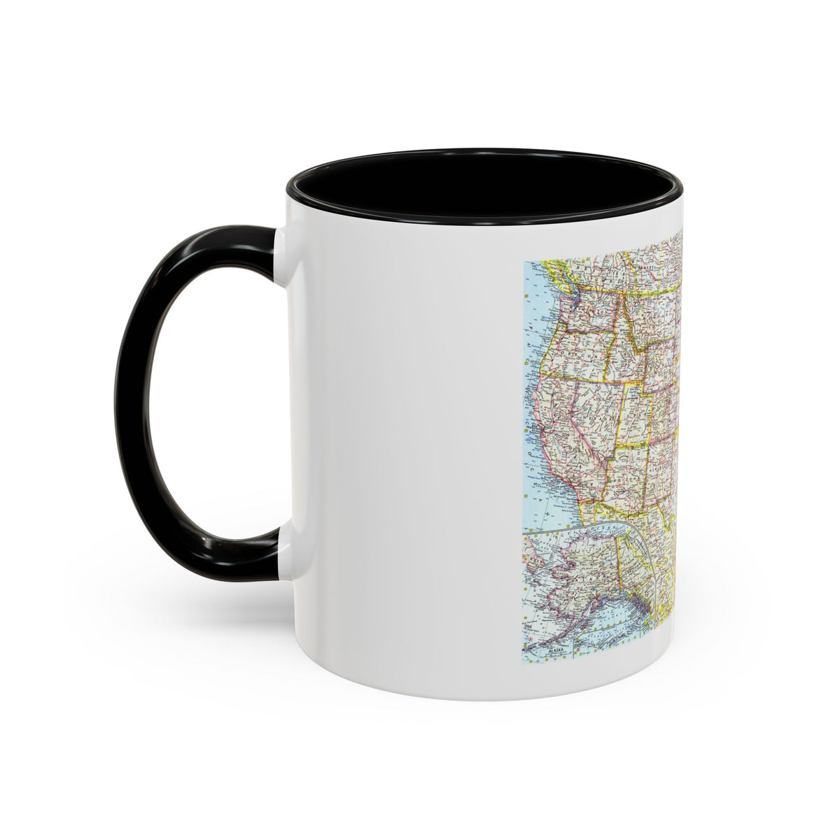 USA - The United States (1961) (Map) Accent Coffee Mug