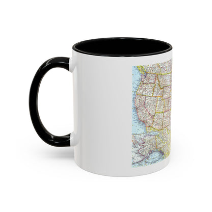 USA - The United States (1961) (Map) Accent Coffee Mug