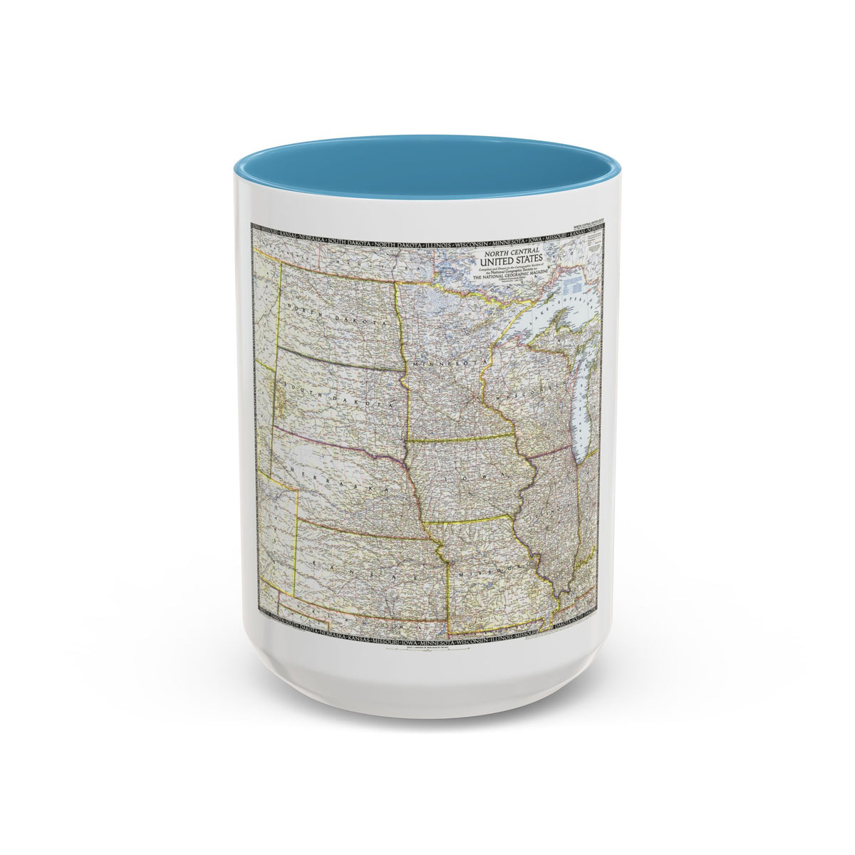 USA - North Central (1948) (Map) Accent Coffee Mug