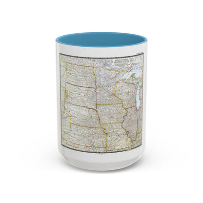 USA - North Central (1948) (Map) Accent Coffee Mug