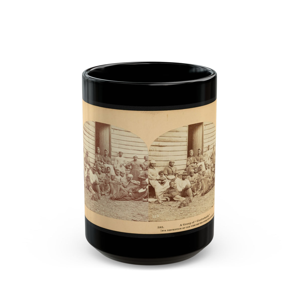 A Group Of  Contrabands (U.S. Civil War) Black Coffee Mug