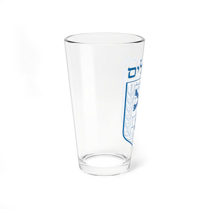 Emblem of Jerusalem (Israel) (Coat of Arms) Pint Glass 16oz