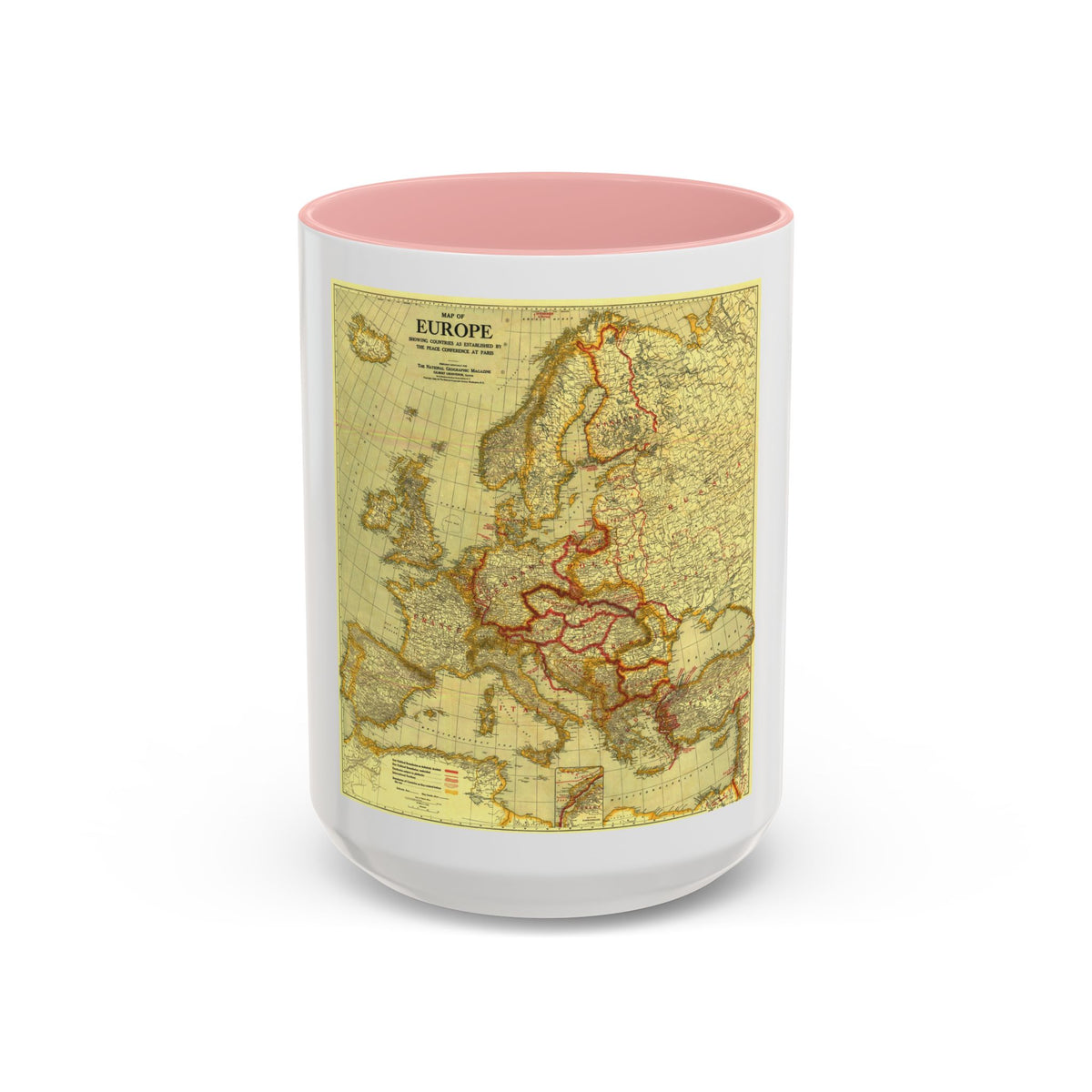 Europe, Peace Conference at Paris (1920) (Map) Accent Coffee Mug