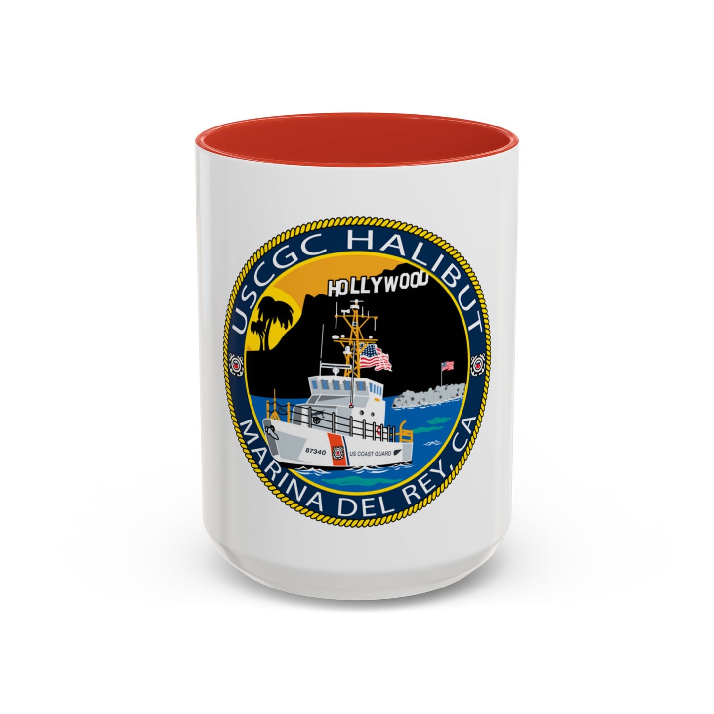 USCG Halibut Marina Del Ray CA (U.S. Coast Guard) Accent Coffee Mug