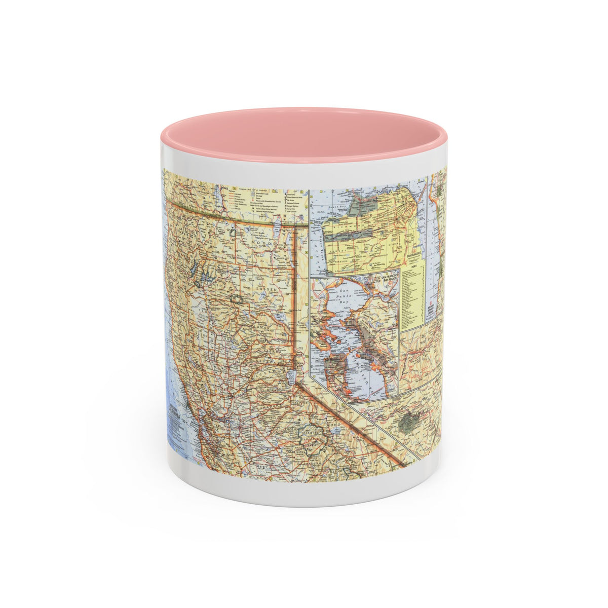 USA - California, Northern (1966) (Map) Accent Coffee Mug