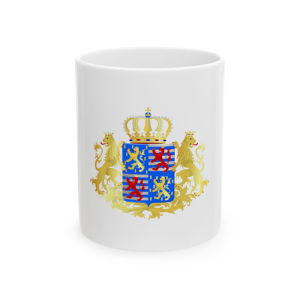 Middle coat of arms of the Grand Dukes of Luxembourg prior to 2000 - White Coffee Mug