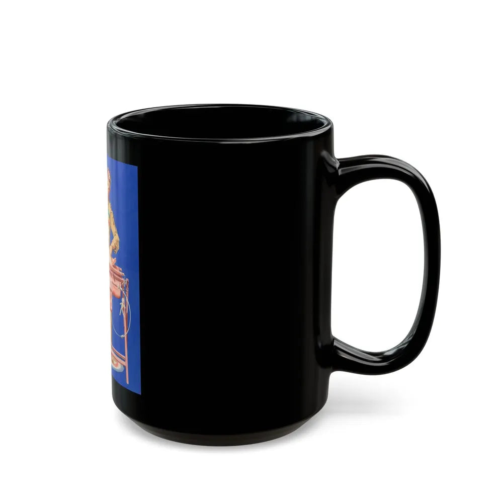 Fatherhood, advertisement - Black Coffee Mug-Go Mug Yourself