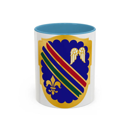 160th Infantry Regiment (U.S. Army) Accent Coffee Mug-11oz-Light Blue-Go Mug Yourself