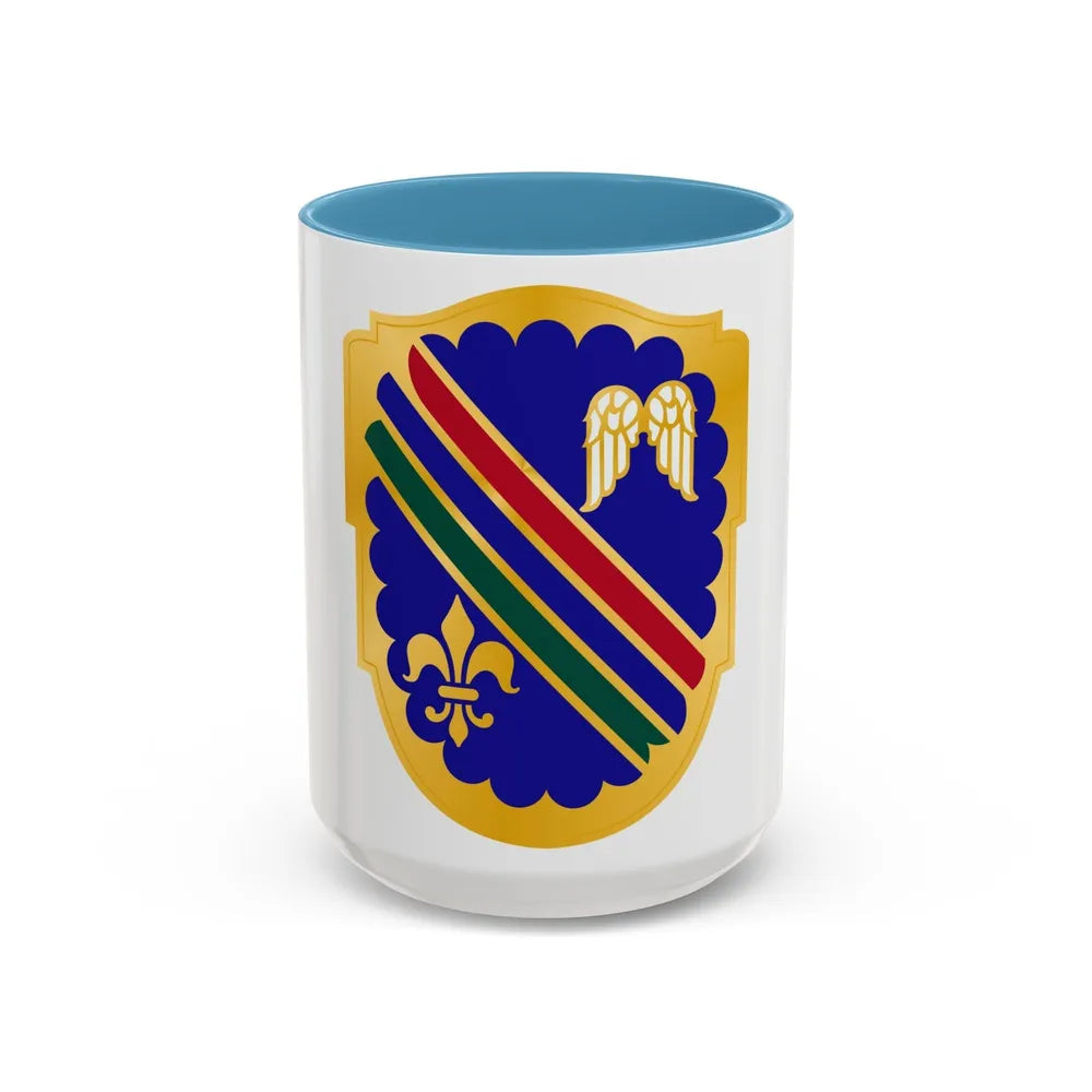 160th Infantry Regiment (U.S. Army) Accent Coffee Mug-15oz-Light Blue-Go Mug Yourself