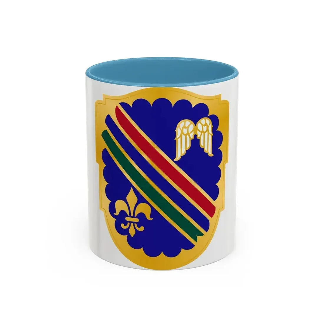 160th Infantry Regiment (U.S. Army) Accent Coffee Mug 11oz Light Blue - Go Mug Yourself