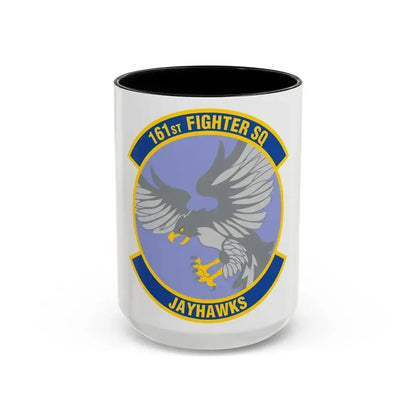 161 Fighter Squadron (U.S. Air Force) Accent Coffee Mug 15oz Black - Go Mug Yourself