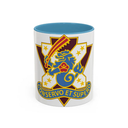 161 Medical Battalion (U.S. Army) Accent Coffee Mug-11oz-Light Blue-Go Mug Yourself