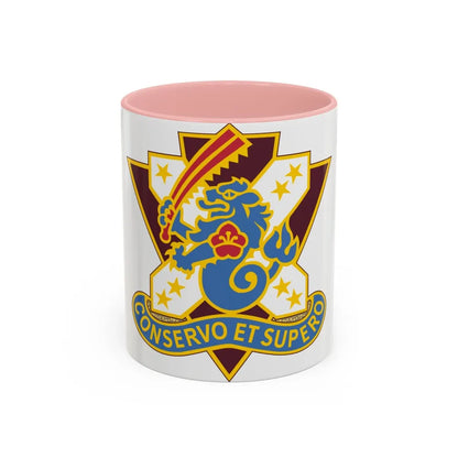 161 Medical Battalion (U.S. Army) Accent Coffee Mug-11oz-Pink-Go Mug Yourself