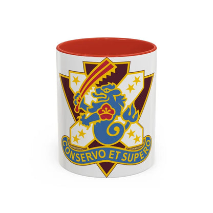 161 Medical Battalion (U.S. Army) Accent Coffee Mug-11oz-Red-Go Mug Yourself