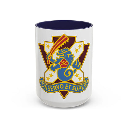 161 Medical Battalion (U.S. Army) Accent Coffee Mug-15oz-Navy-Go Mug Yourself