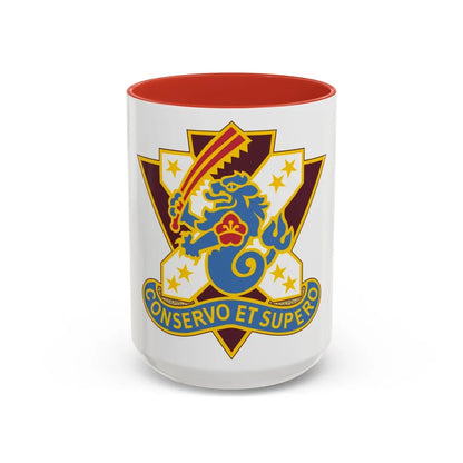 161 Medical Battalion (U.S. Army) Accent Coffee Mug-15oz-Red-Go Mug Yourself