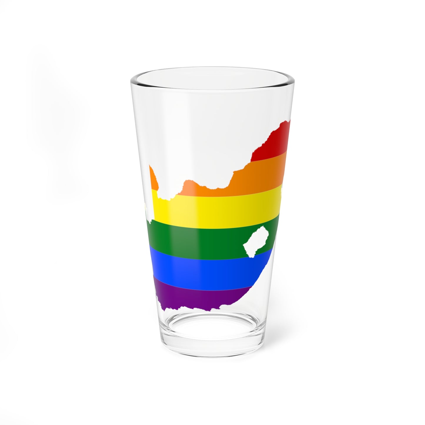 LGBT flag map of South Africa (South Africa) Pint Glass 16oz