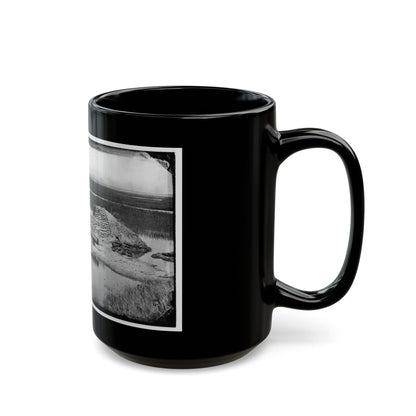 Morris Island, South Carolina. Battery Hays. One 8-Inch Parrot Rifle, Dismounted. Breaching Battery Against Fort Sumter (U.S. Civil War) Black Coffee Mug
